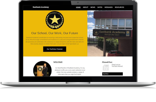 websiteexample-connectus example website for schools from Connectus